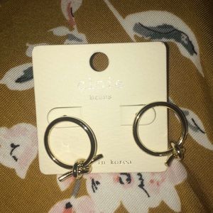 cloie brass knotted hoops